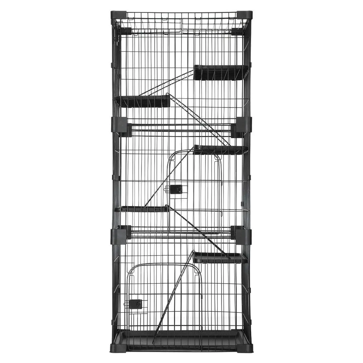 Pet Scene Large Cat Cage House Pet Crate Rabbit Bunny Hutch Ferret Kennel Playpen Home Wired 5 Tiers - Pets