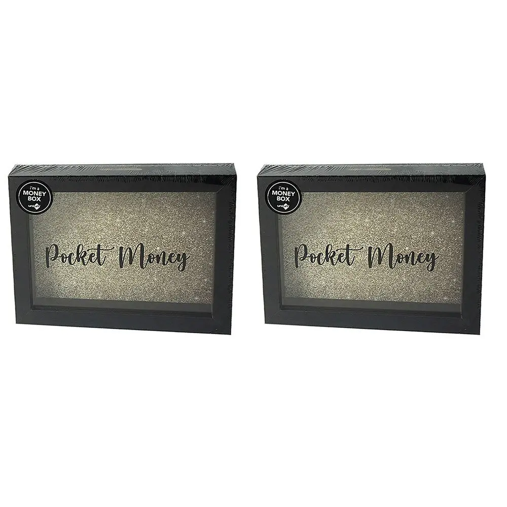 2x Unigift Unigift Money Box 15X20cm Assorted Colours/Prints Home/Bedroom Decor - Hobbies