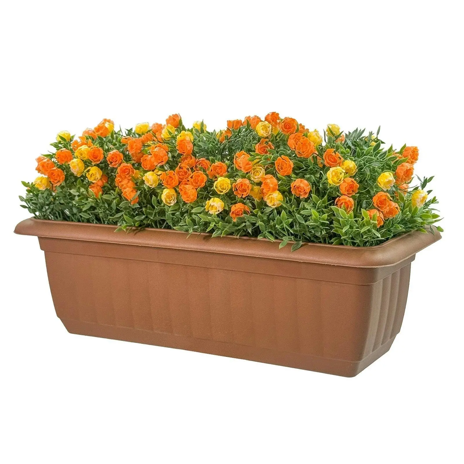Mixed Rose Artificial Balcony Planter Box - 50cm