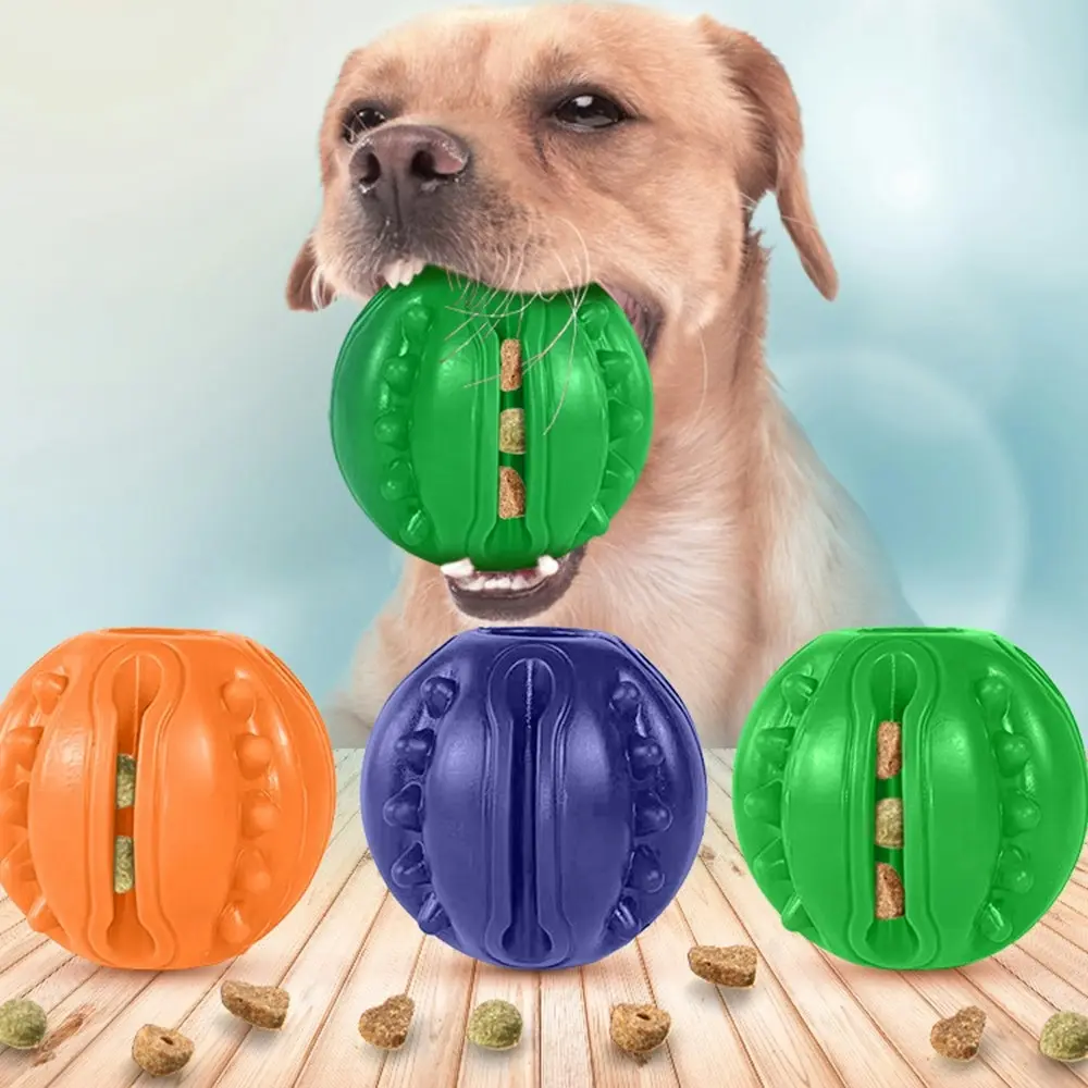 3 Pack Dog Teething Toys Ball Nontoxic Durable Dog IQ Puzzle Chew Toys - Pets