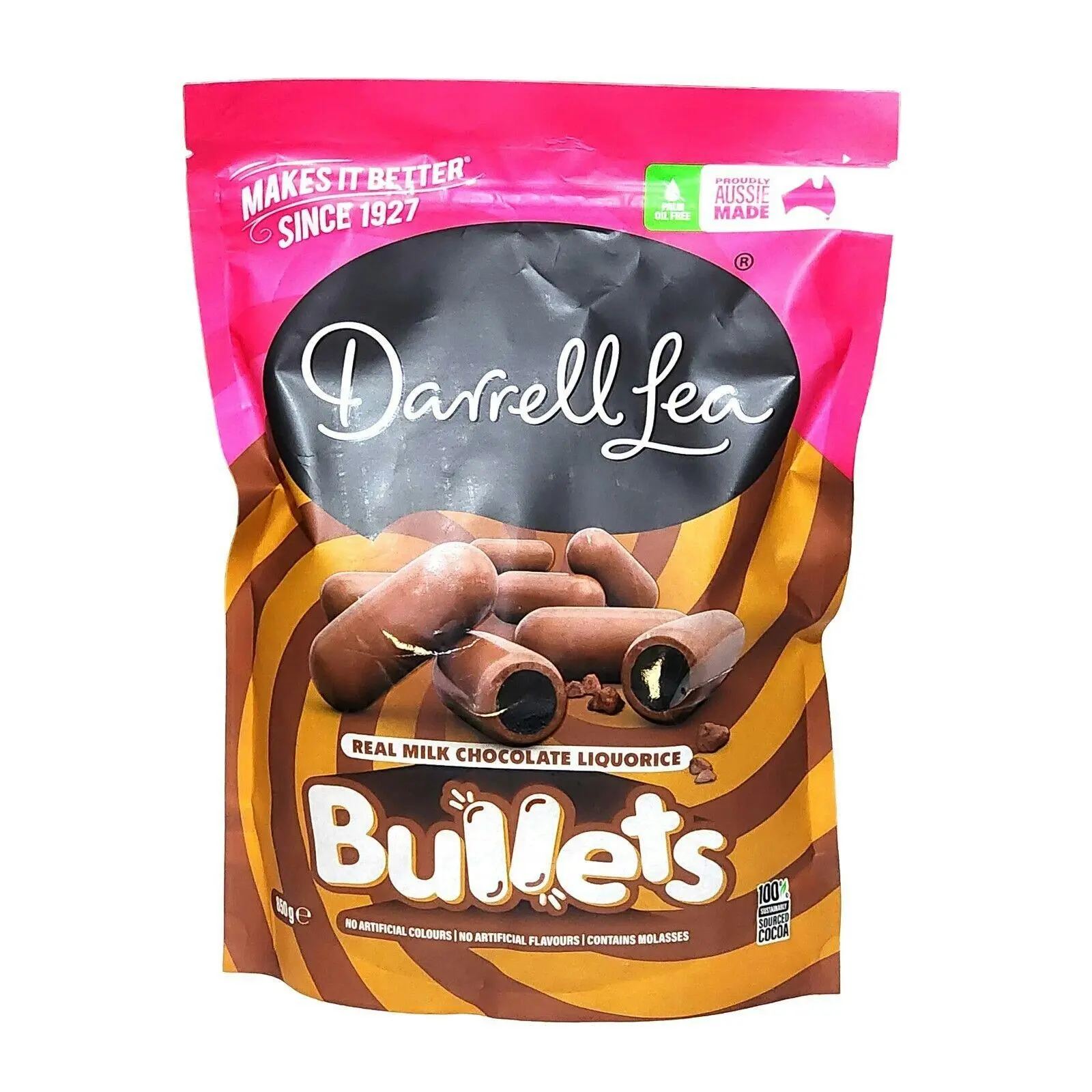 Darrell Lea Milk Choc Bullets 850g - Groceries