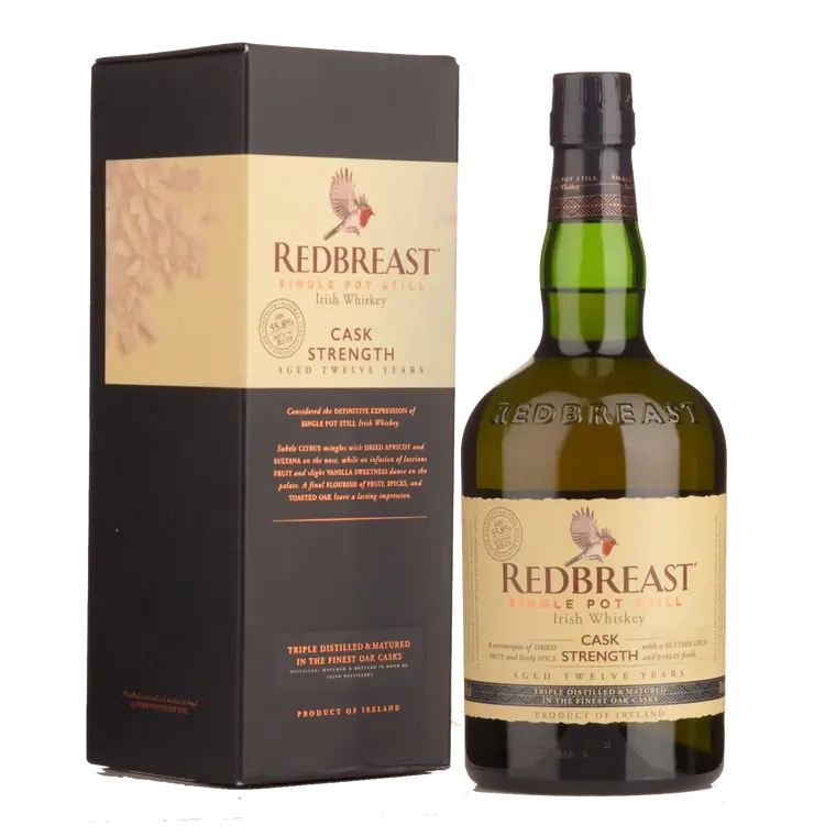 Redbreast 12 Year Old Cask Strength Single Pot Still Irish Whiskey 700ml - Alcohol