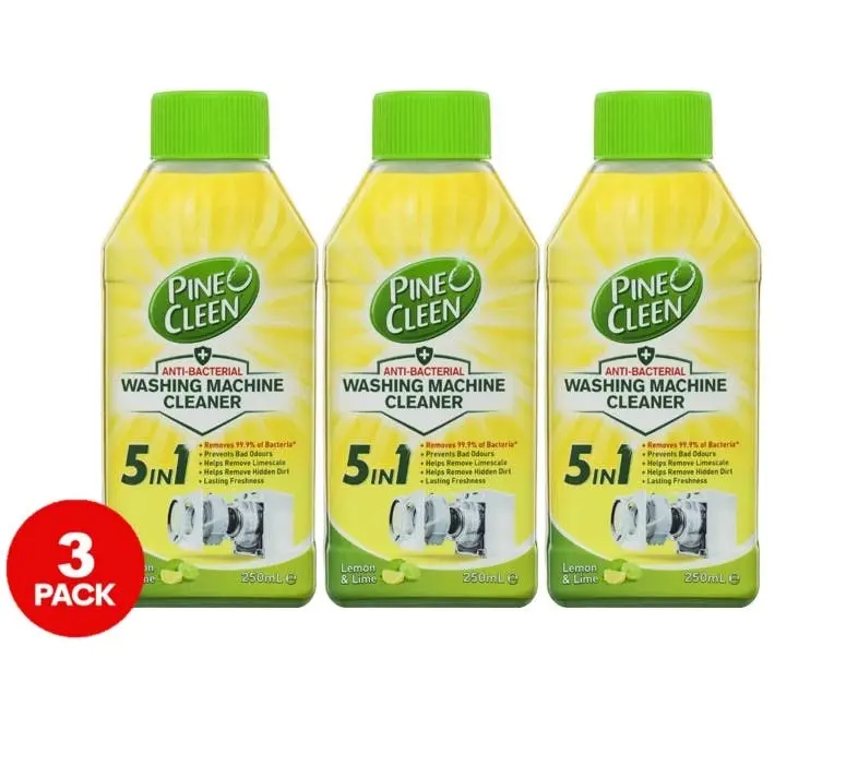 3 Pack Pine O Cleen Anti Bacterial Washing Machine Cleaner Lemon Lime - Home & Garden