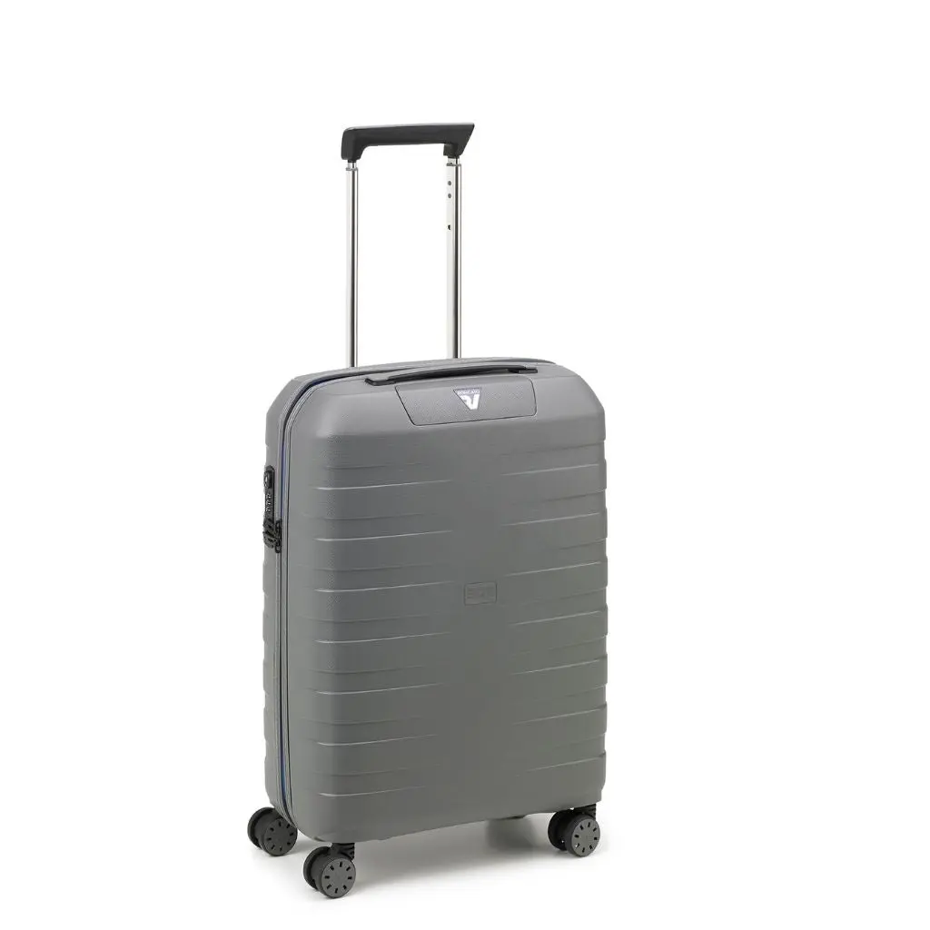 Roncato Box Young Carry On 55cm Hardsided Spinner Suitcase Grey - Fashion