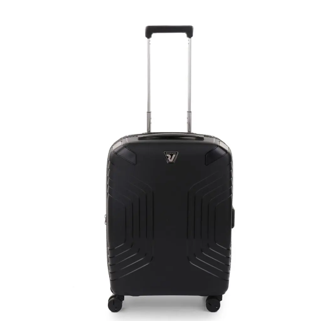 Roncato Ypsilon Carry On 55cm Hardsided Exp Spinner Suitcase Black - Fashion