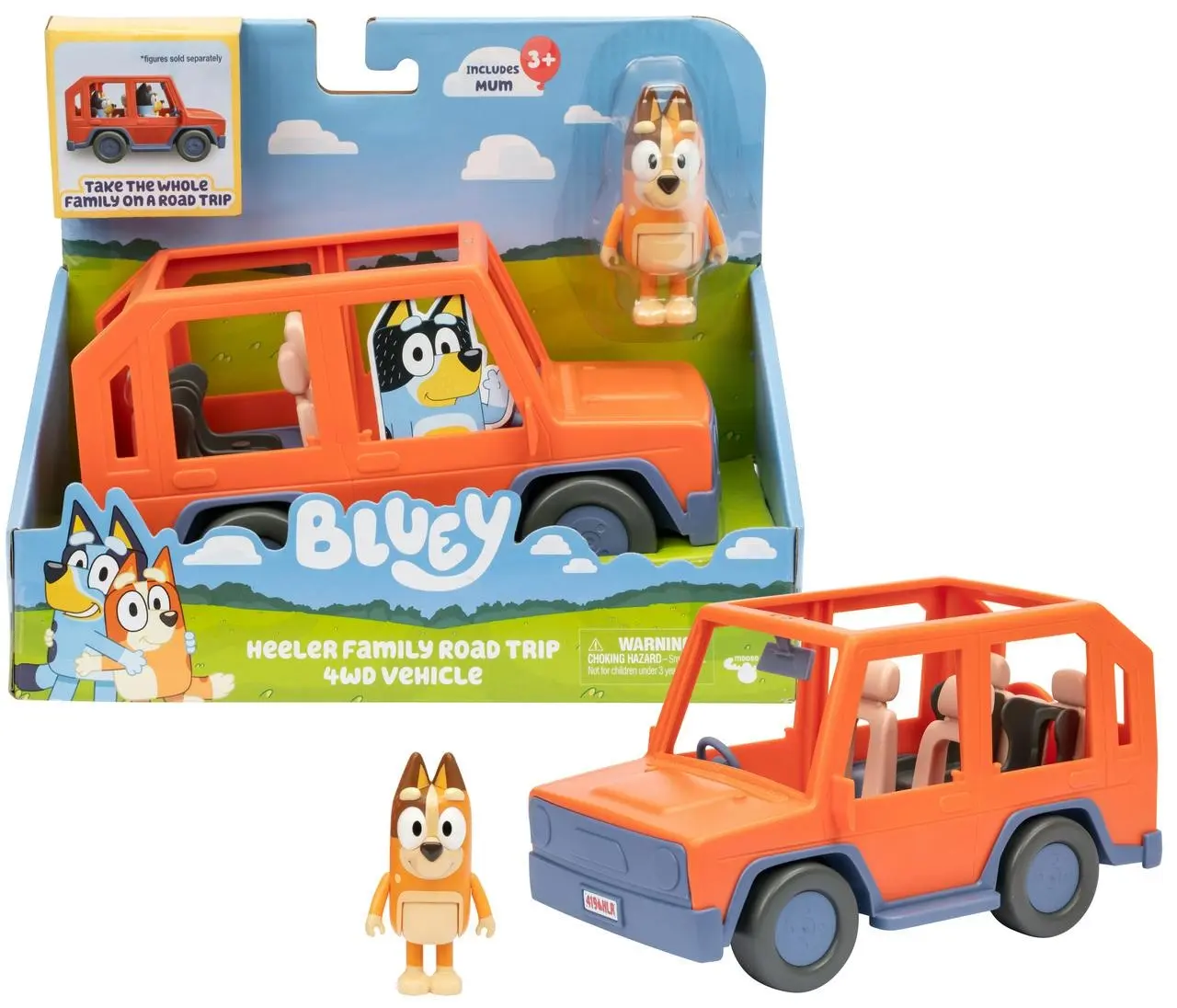 Bluey S11 Heeler Family Road Trip 4WD Vehicle - Toys & Games