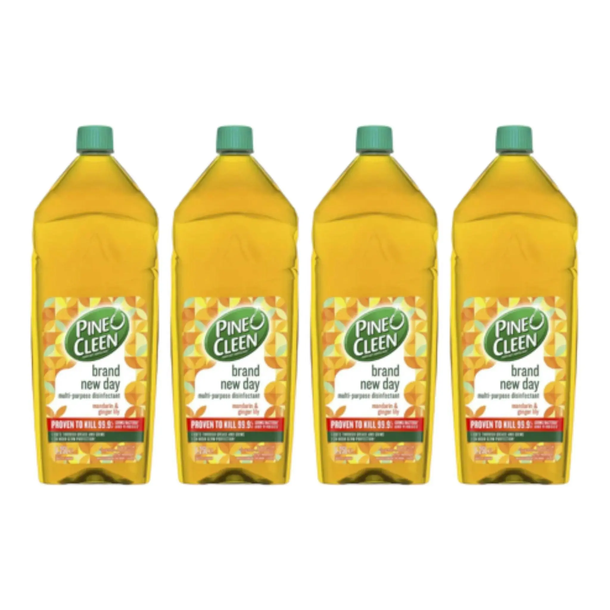4 Pack Pine O Cleen Disinfectant Brand New Day Mandarin & Ginger lily 1.25l - Home & Garden