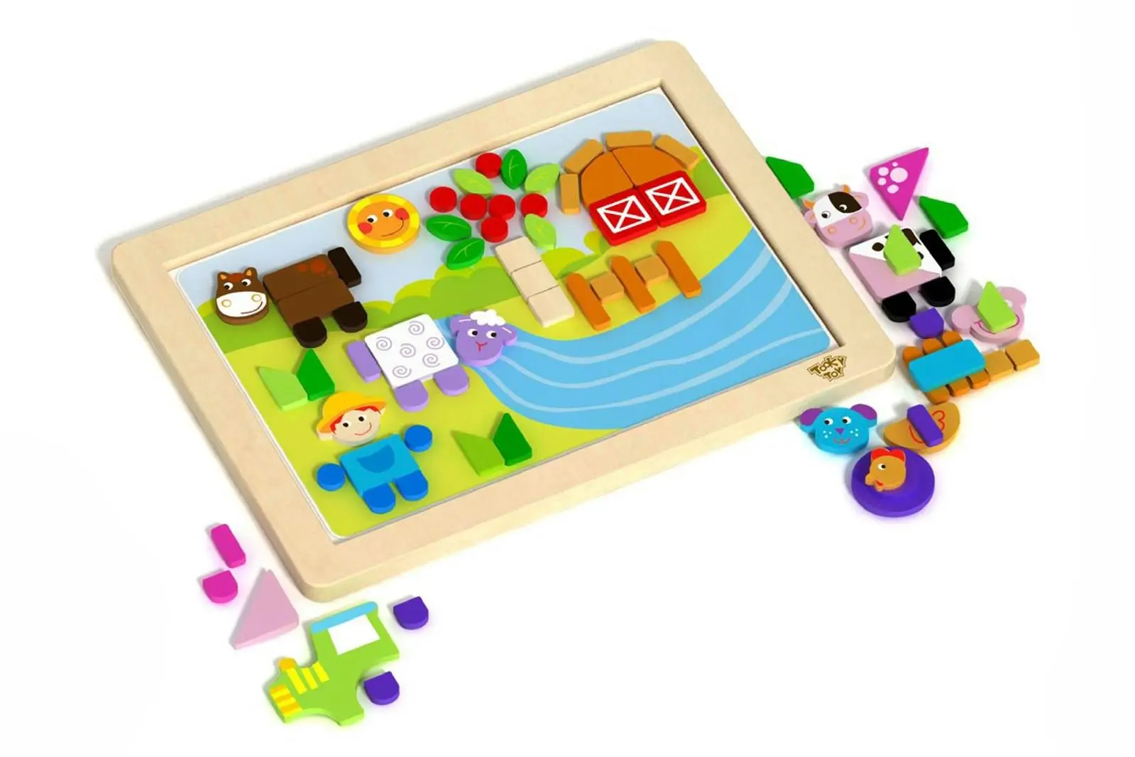 Tooky Toy Magnetic Children's/Kids Puzzle Board Farm Themed Play Set/Toy 3+ - Toys & Games