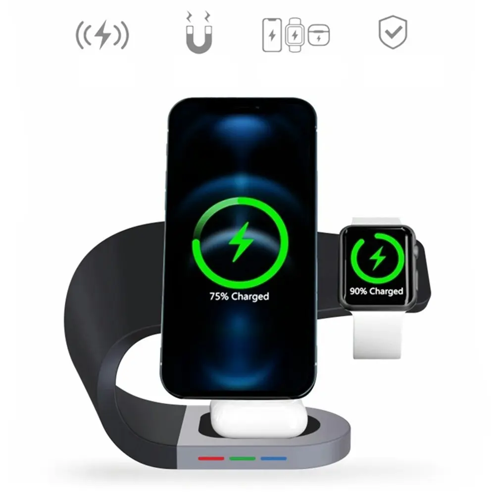 4 In 1 Magnetic Multi-Function Wireless Charger For Watches Phones Headphones