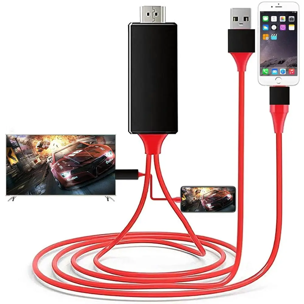 For iPhone to HDMI Digital TV Adapter Cable For iPhone 14 13 12 11 Pro XS iPad - Electronics
