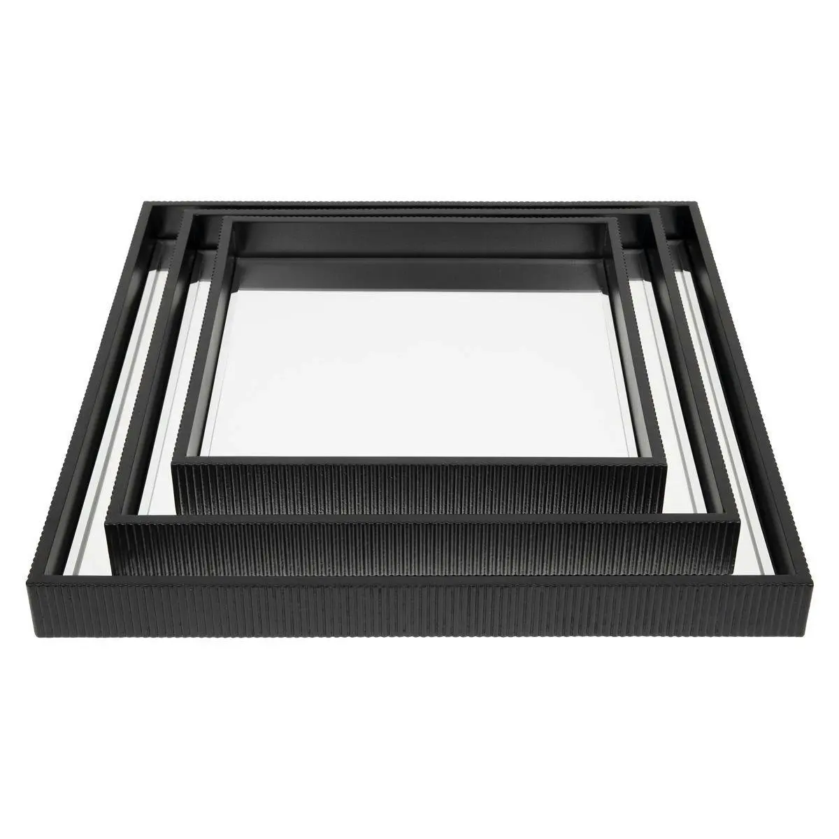 Set of 3 Cafe Lighting Miles Mirrored Trays - Home & Garden