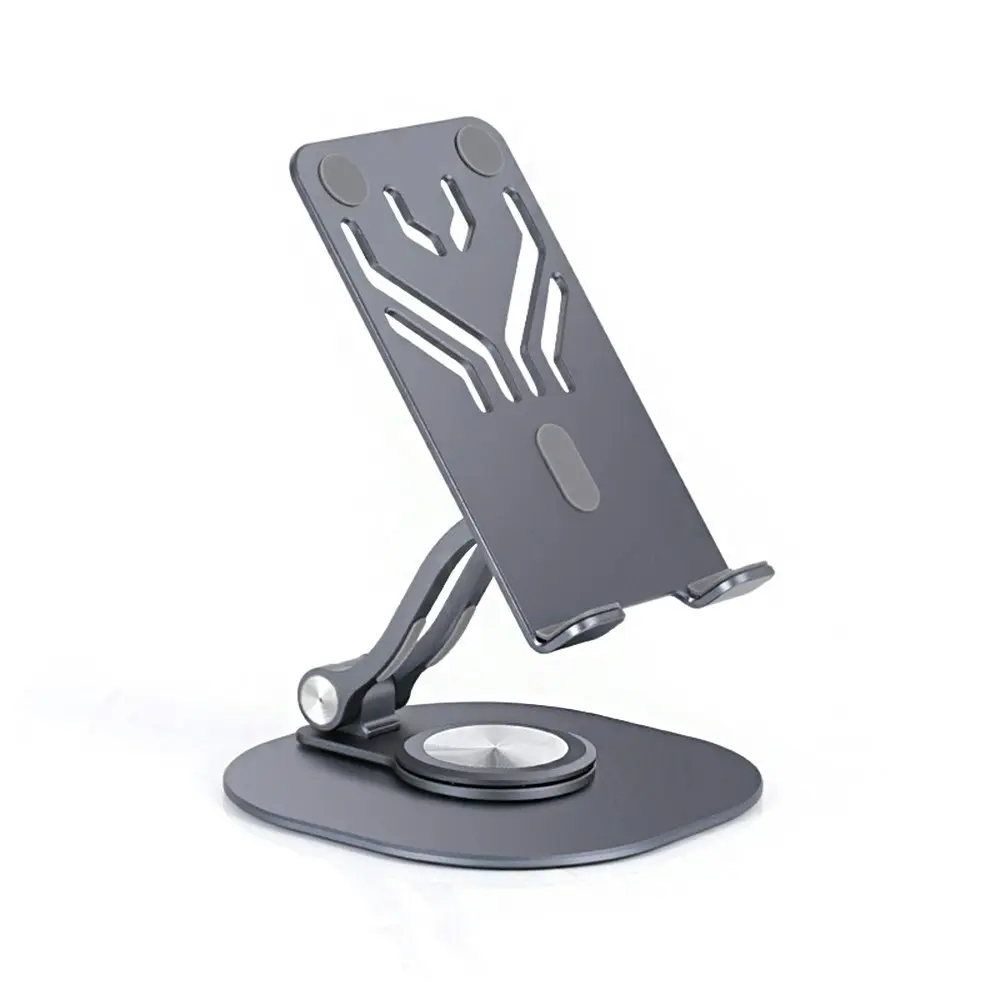 Metal Aluminum Alloy Rotary Phone Holder Folding Desktop Portable Tablet Bracket - Electronics