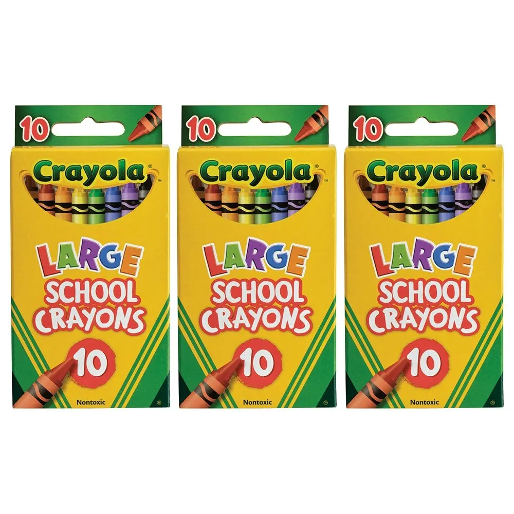 30pc Crayola Kids/Childrens Creative Large School Drawing Art/Craft Crayons 36m+ - Hobbies