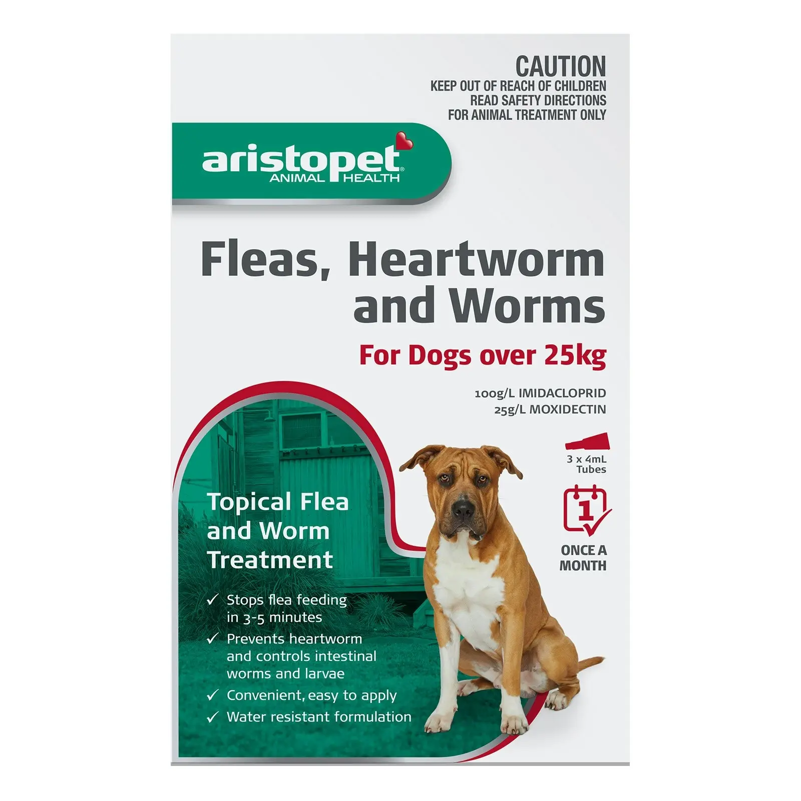 Aristopet Spot On Treatment For Dogs Over 25 Kg (RED) 3 Pack - Save up to 70% Off Pet Supplies