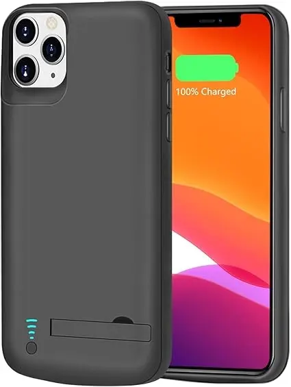 iPhone 11 Pro Max Smart Case with Stand & Power Bank | Slim & Protective - Electronics