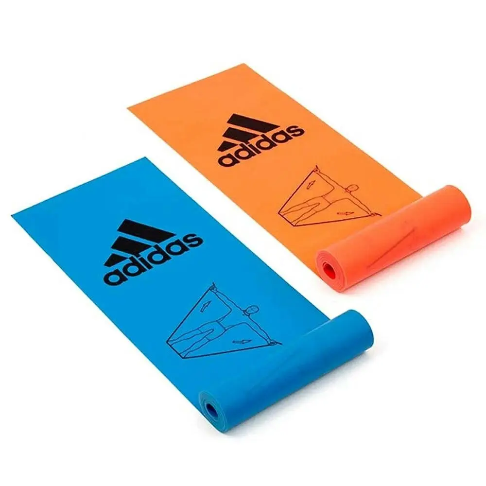 2pc Adidas Training Bands Latex Gym Fitness Strength Workout Exercise Orange/BL - Sports & Outdoor