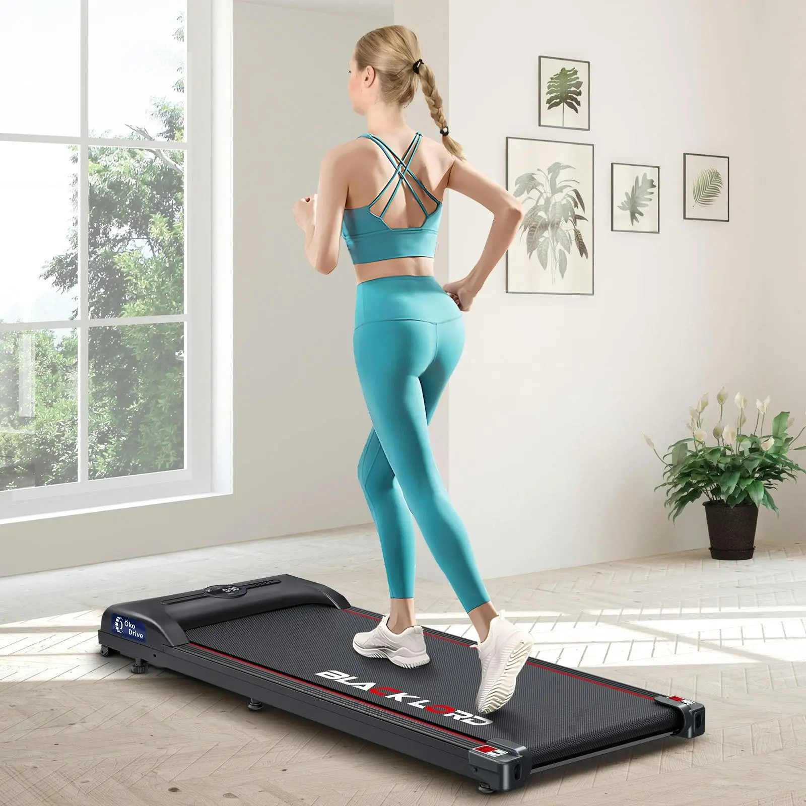 Black Lord Treadmill Electric Walking Pad Exercise Fitness Machine Home Gym - Sports & Outdoor