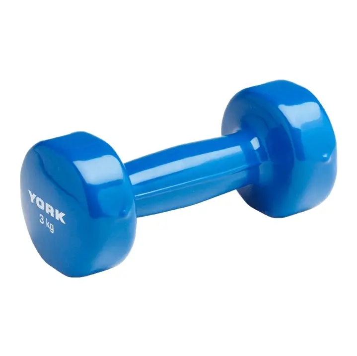 York 3kg PVC Dumbbell - Sports & Outdoor