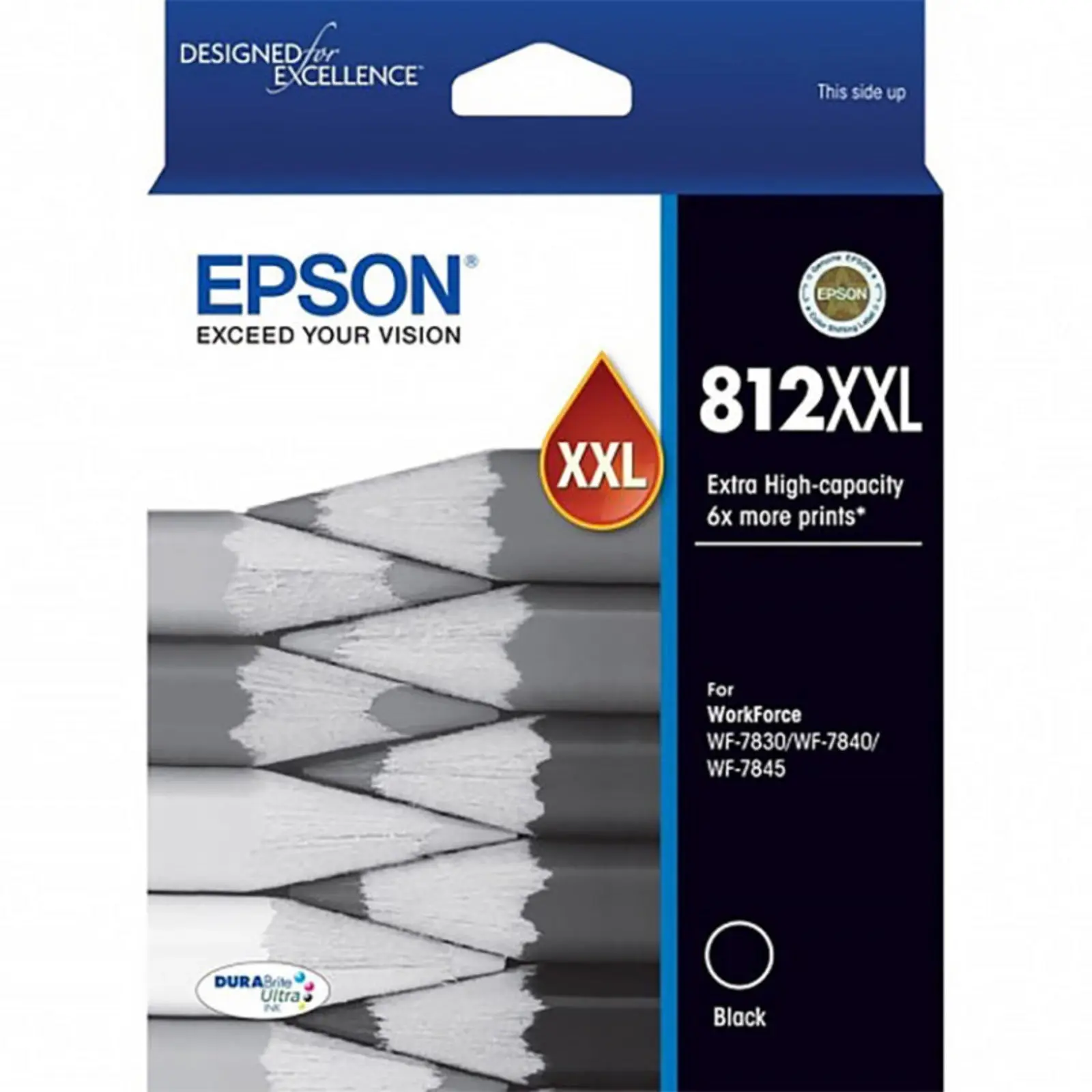 Epson 812XXL Black Extra High Capacity Ink Cartridge C13T02K192 Genuine Original - Electronics