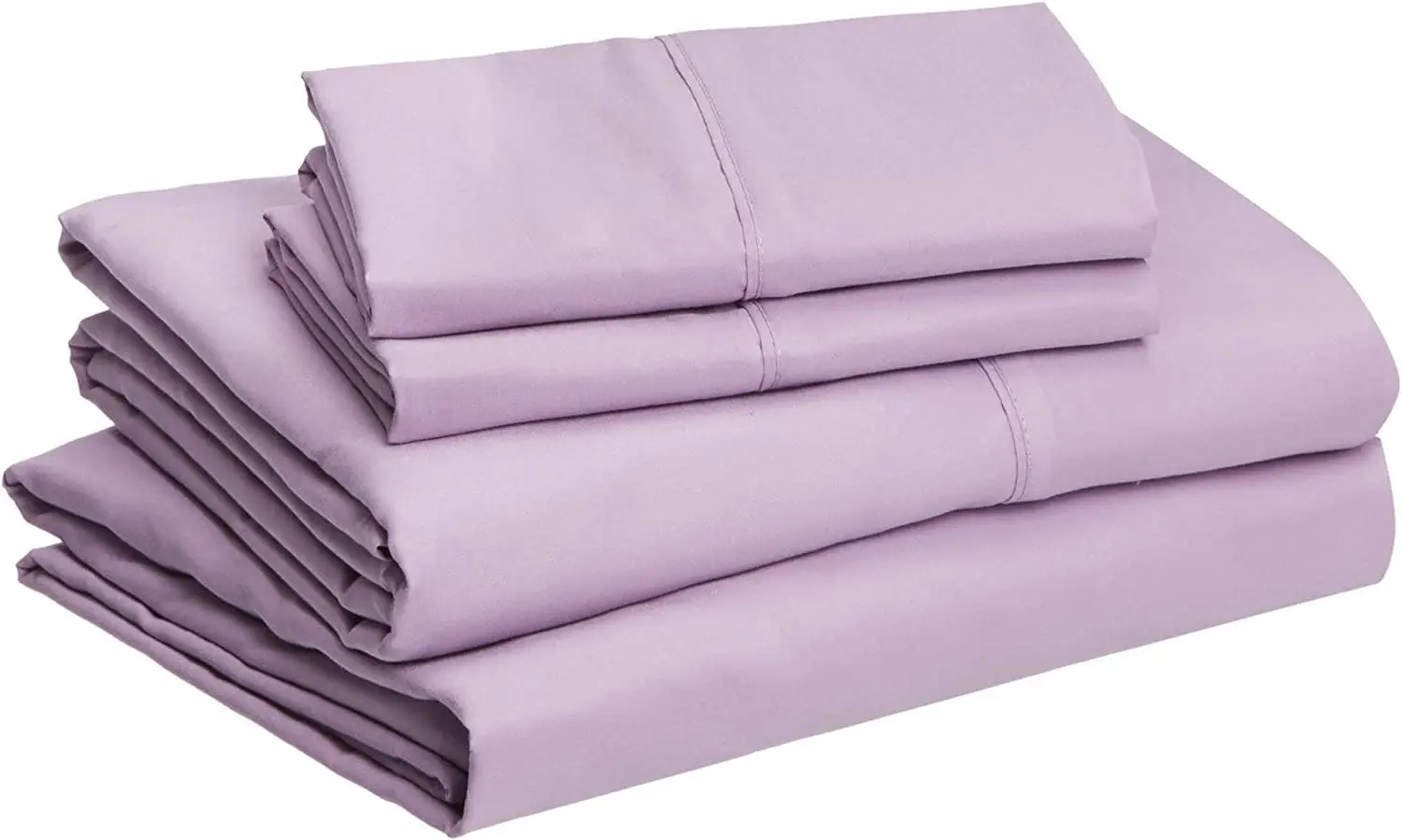 Queen Bed Sheet Set, Lightweight Microfiber, 36 cm Deep Pockets, Frosted Lavender - Home & Garden