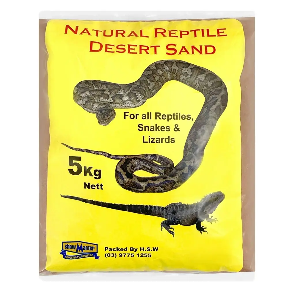 5kg Showmaster Central Aust Natural Pet Reptile/Snake/Lizard Desert Tank Sand - Pets