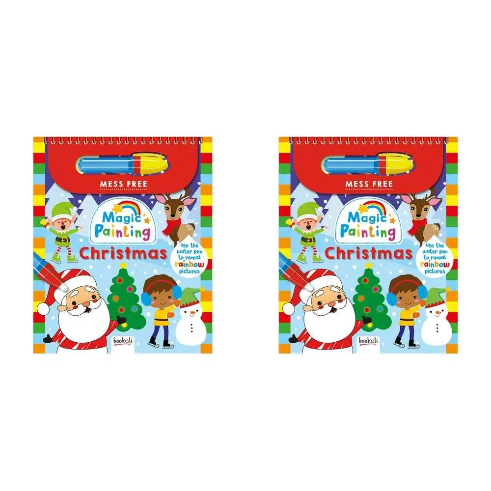 2x Bookoli Magic Painting Christmas Paint Art And Craft Book Kids/Childrens - Hobbies