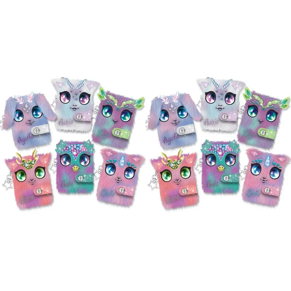 2PK Nebulous Stars Fuzzy Mini Notebook Kids Writing School Stationery ASST 7+ - Back to School Specials