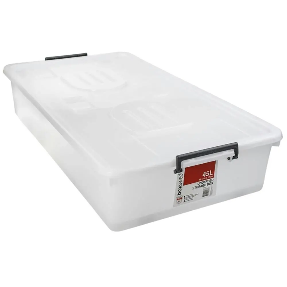 Boxsweden Heavy Duty 45L Storage Box Underbed 84.5cm Container Organiser Case - Home & Garden
