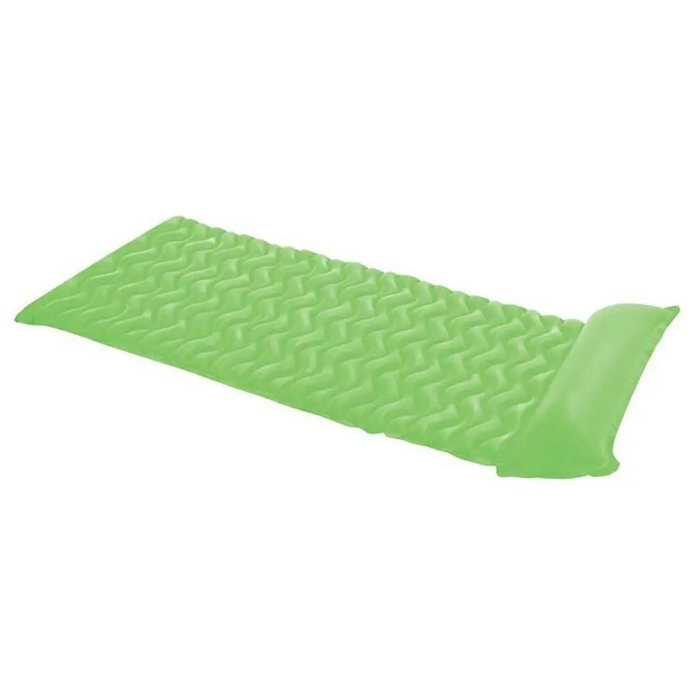 Intex Tote N Floating 229cm Inflatable Pool/Swimming Mat w/ Pillow Green 14y+ - Toys & Games