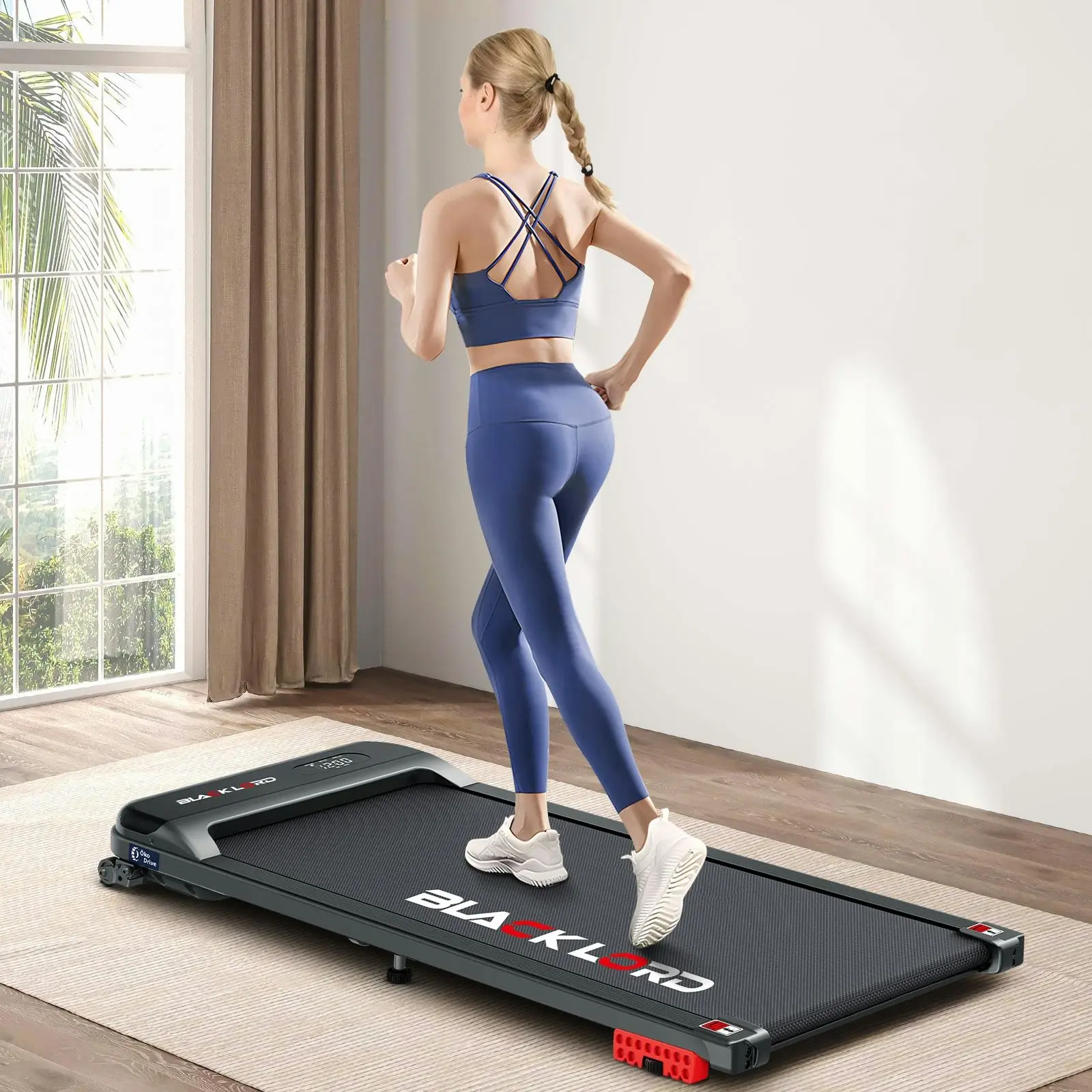Black Lord Treadmill Electric Walking Pad Home Office Gym Fitness Incline MS2 - Sports & Outdoor