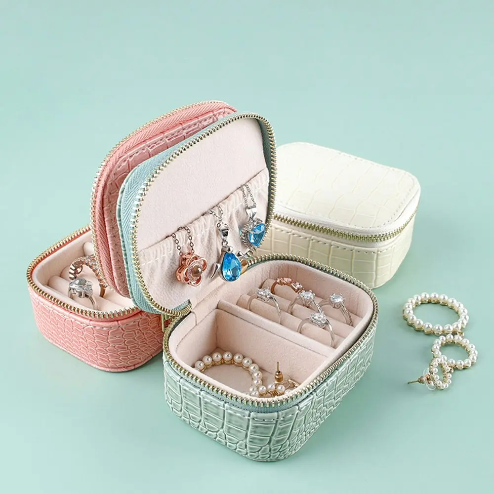 3Pcs Portable Jewelry Box Travel Storage Organizer For Rings Earrings Necklaces - Jewellery