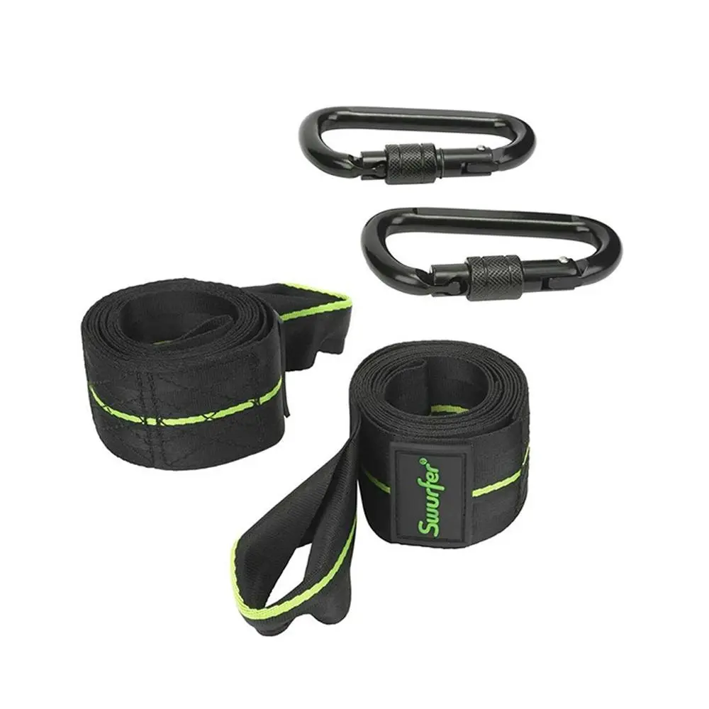 Flybar Swurfer Heavy Duty 91cm Hanging Straps/Carabiner For Tree Swing/Hammock - Toys & Games