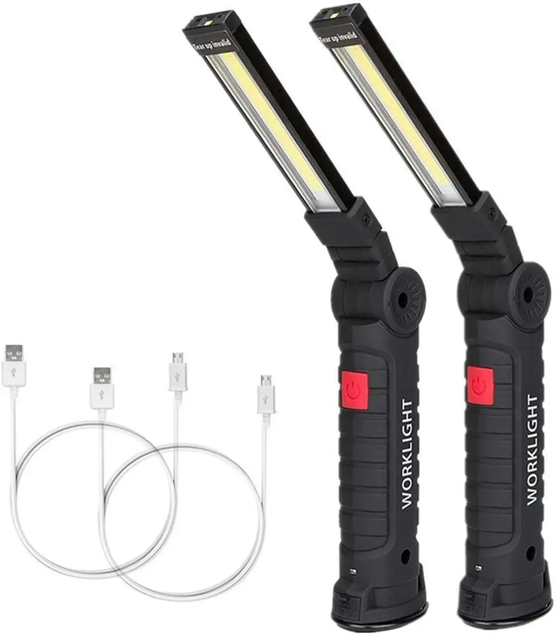 LED Work Light Rechargeable with Magnetic Base, 5 Modes (2 Pack Large) - Home & Garden