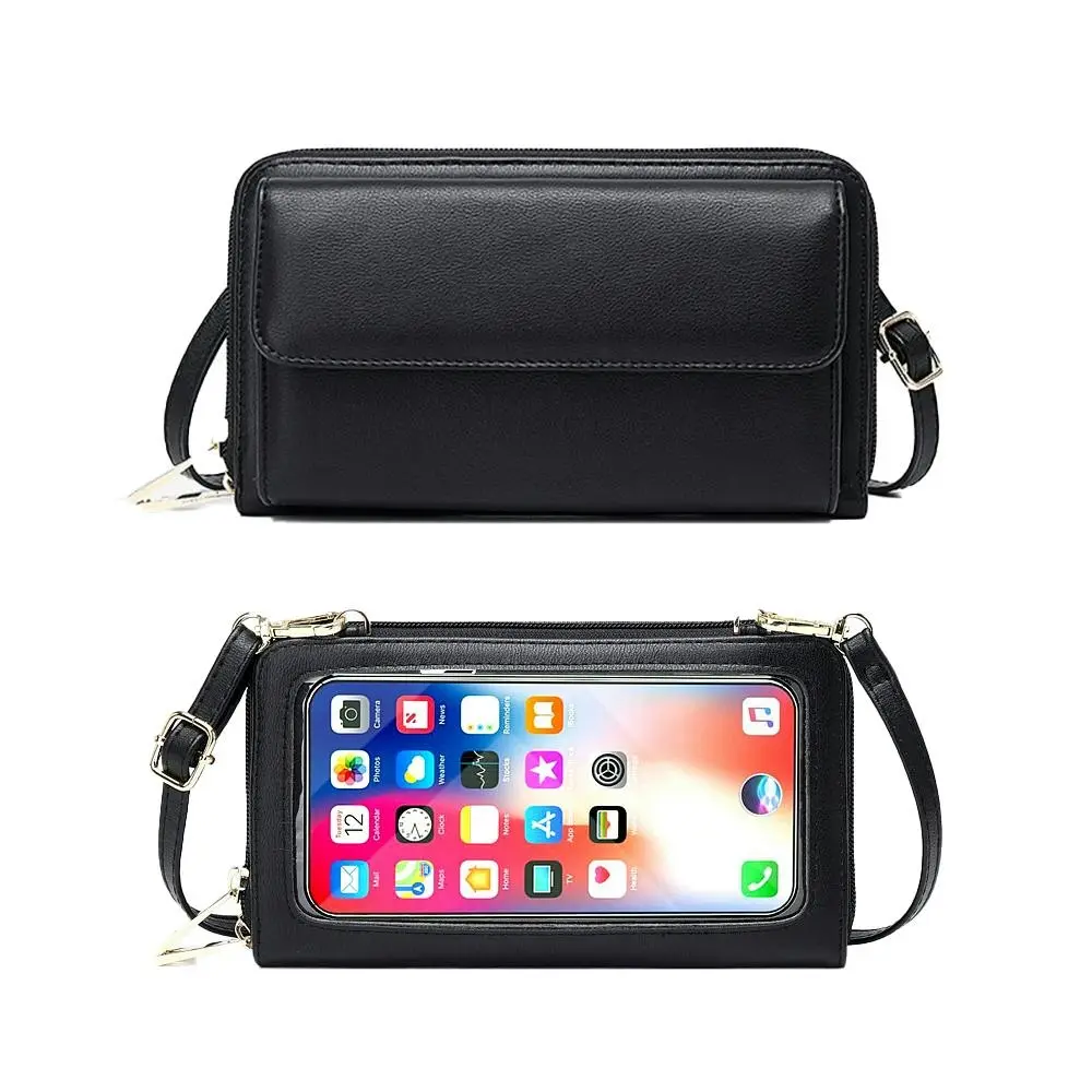 Women Touch Screen Crossbody Bag Wristlets Purse RFID Blocking Phone Wallet - Electronics