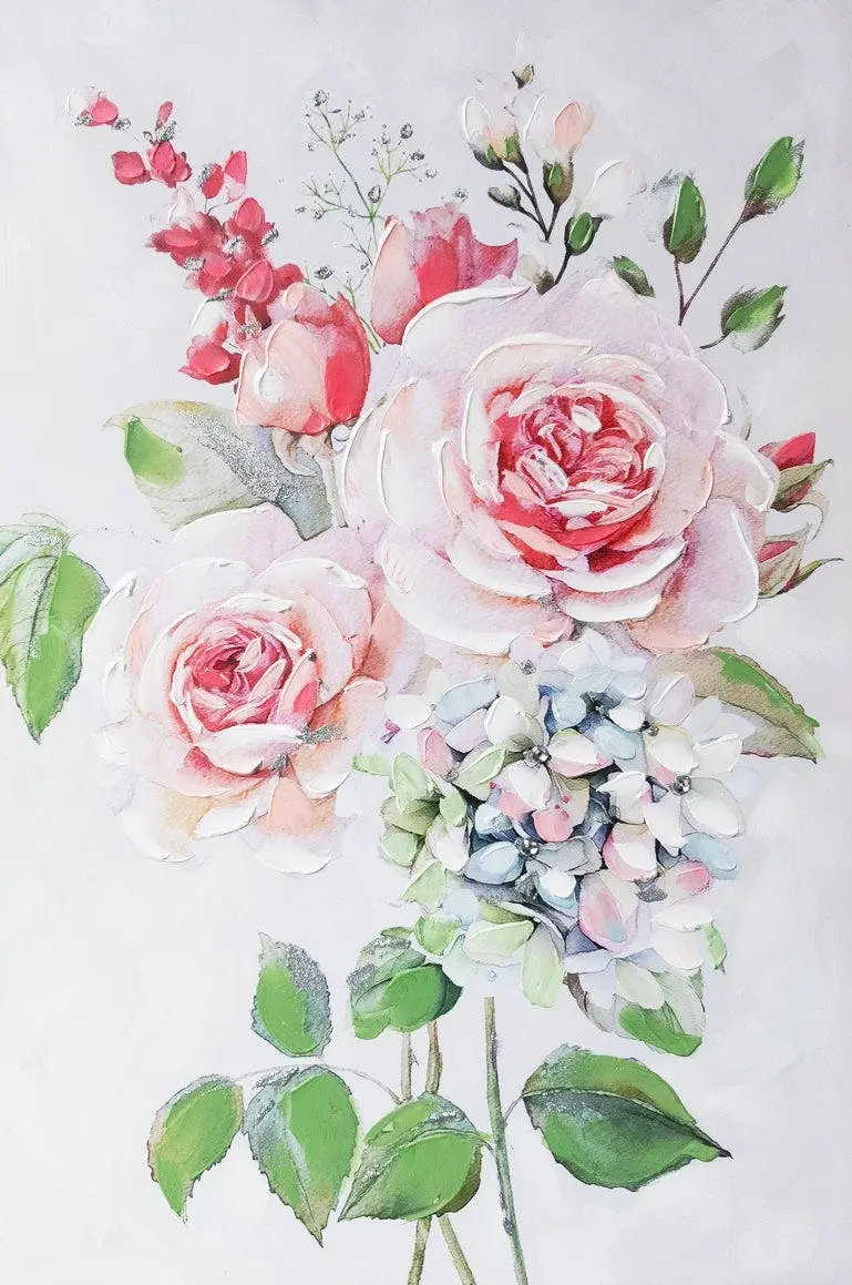 Flowers Hand Painting Picture - Home & Garden