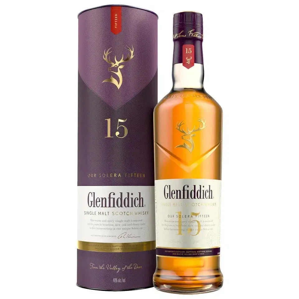 Glenfiddich 15 Year Old Single Malt Scotch Whisky 1L - Alcohol