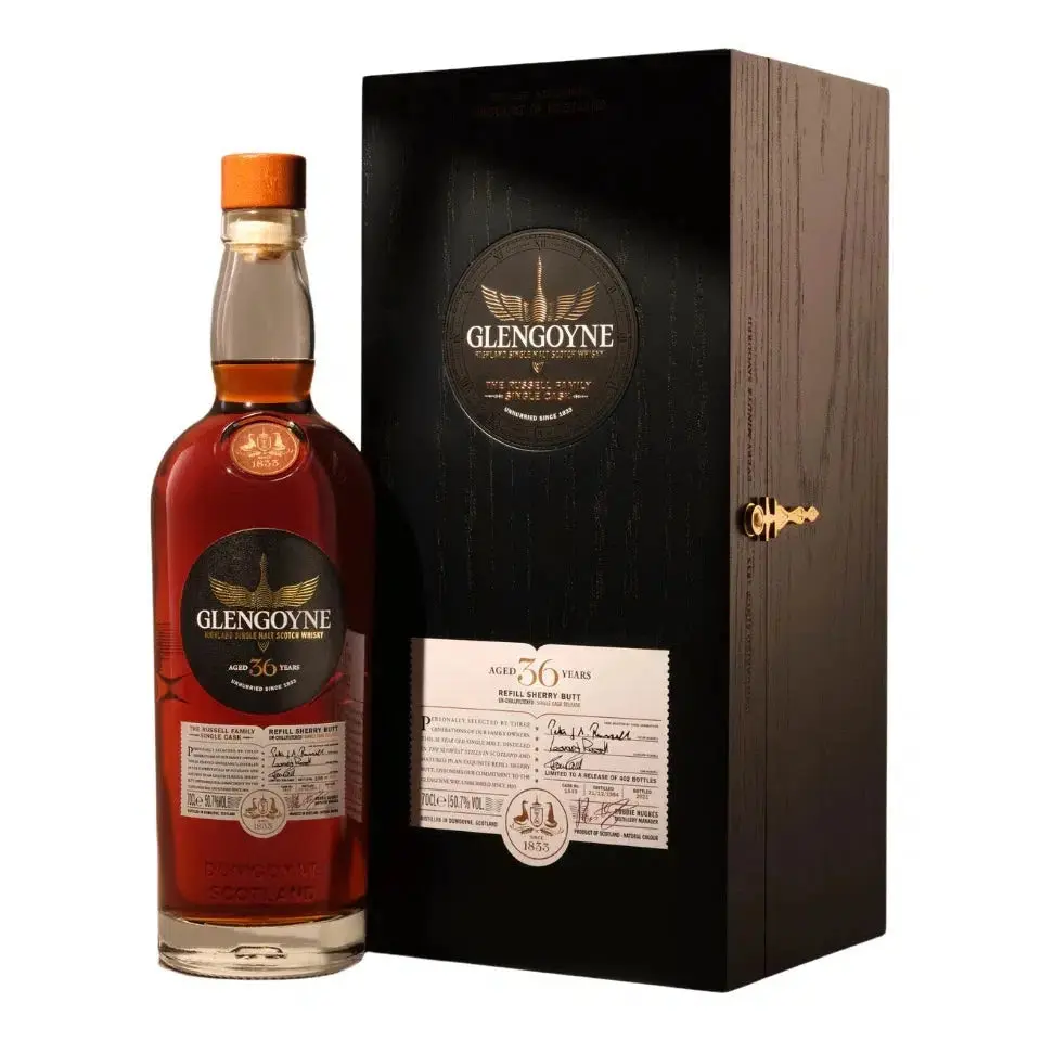 Glengoyne 36 Year Old Russell Family Cask Highland Single Malt Scotch Whisky 700ml - Alcohol