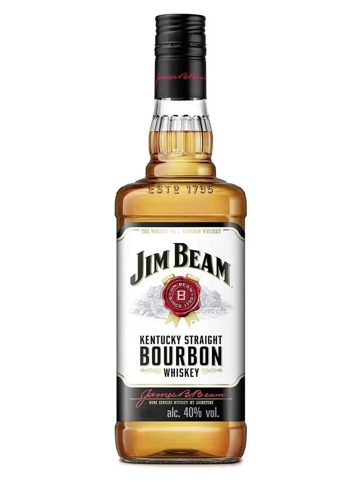 Jim Beam White Label 40% Kentucky Straight Bourbon Whiskey 1l - Alcohol