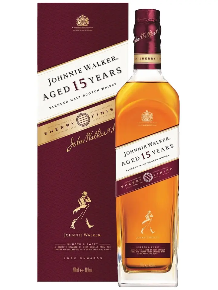 Johnnie Walker 15 Year Old Sherry Finish Blended Scotch Whisky 700ml - Alcohol