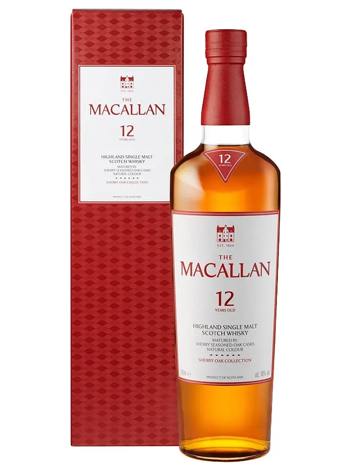 The Macallan 12 Year Old Sherry Oak Single Malt Scotch Whisky 700ml - Alcohol