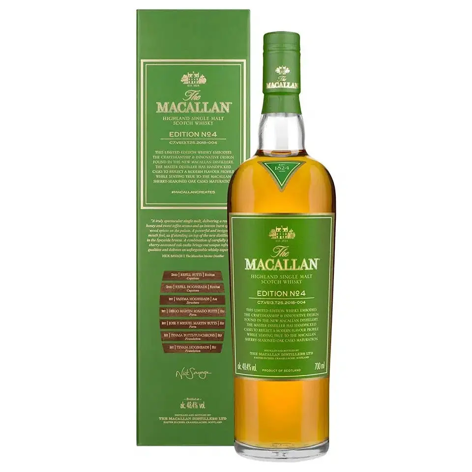 The Macallan Edition 4 Single Malt Scotch Whisky 700ml - Alcohol