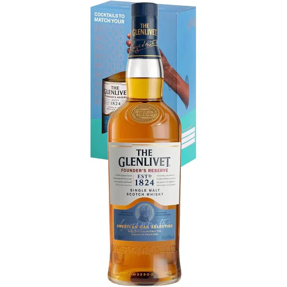 The Glenlivet Founders Reserve Whisky & 2 Glass Gift Pack 700ml - Alcohol
