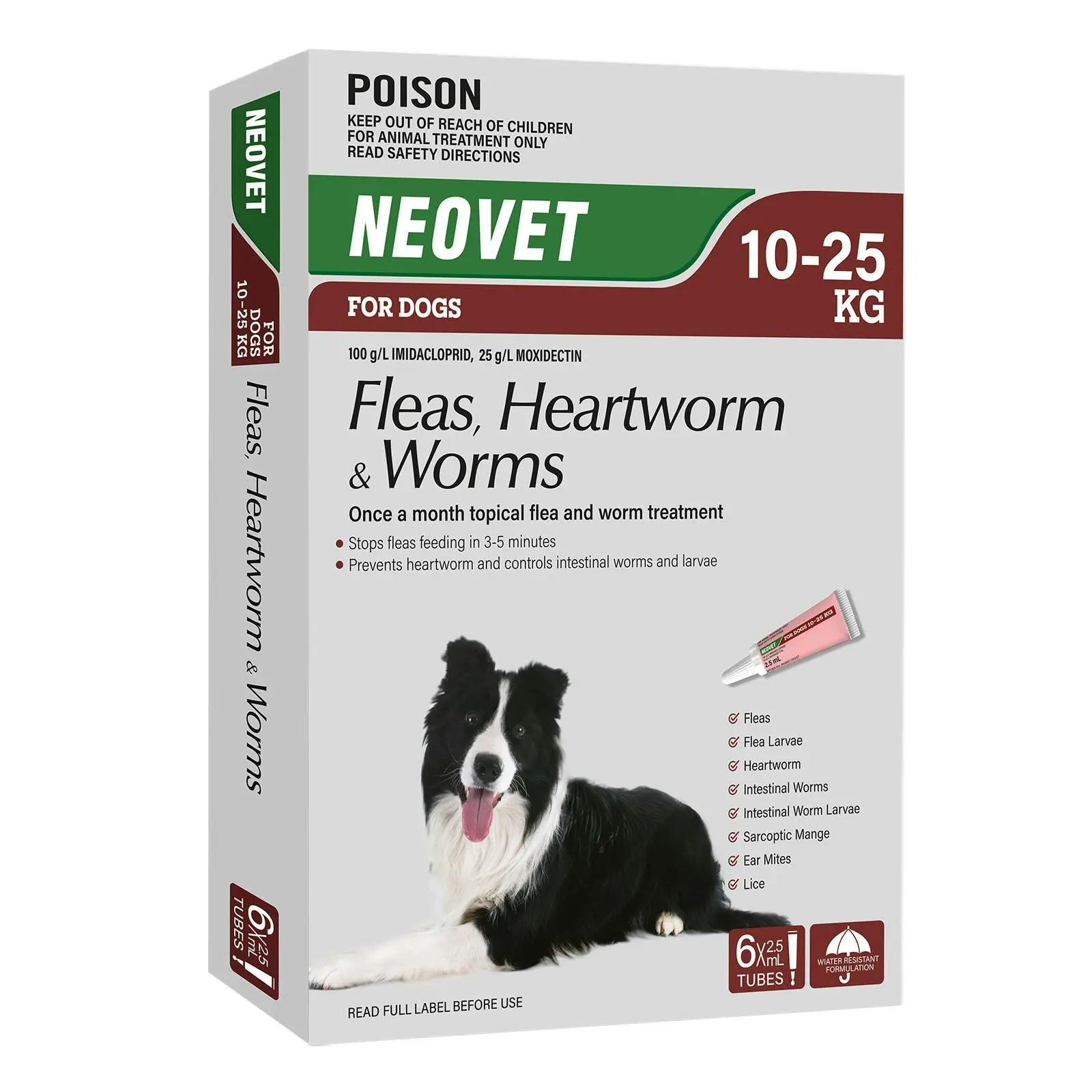 NEOVET for Dogs 10 to 25 Kg (RED) 6 Pack - Pets
