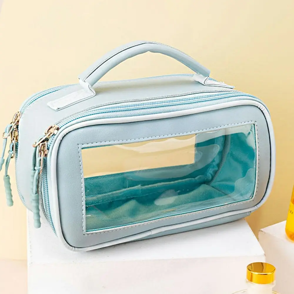 Portable Cosmetic Storage Bag Travel Waterproof Transparent PVC Makeup Organizer - Fashion