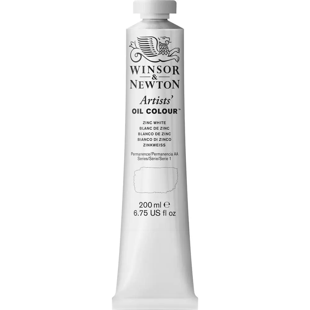 Winsor & Newton Artists Oil Colour 200ml Art Paint Tube Zinc White Series 1 - Hobbies
