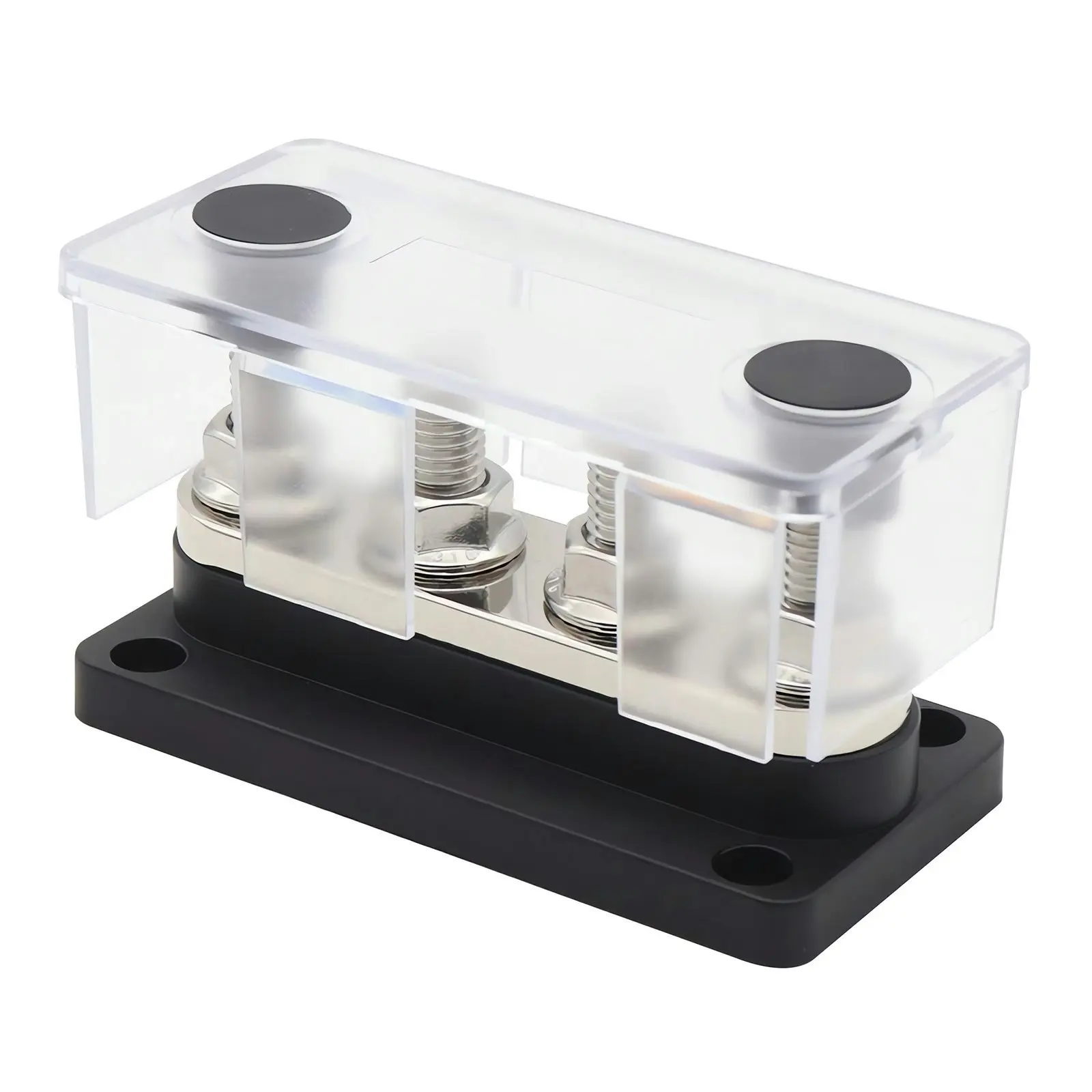 VoltX 4 GANG 300A M8 12V Power Distribution Block Bus Bar Terminal Black - Automotive