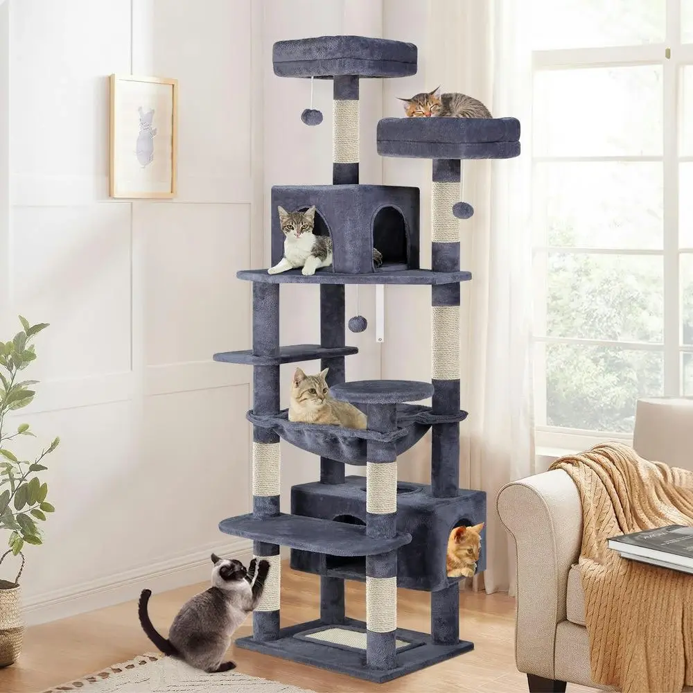 BEASTIE Cat Tree Tower Scratching Post Scratcher Condo House Furniture Grey 184 - Best Sellers From $10