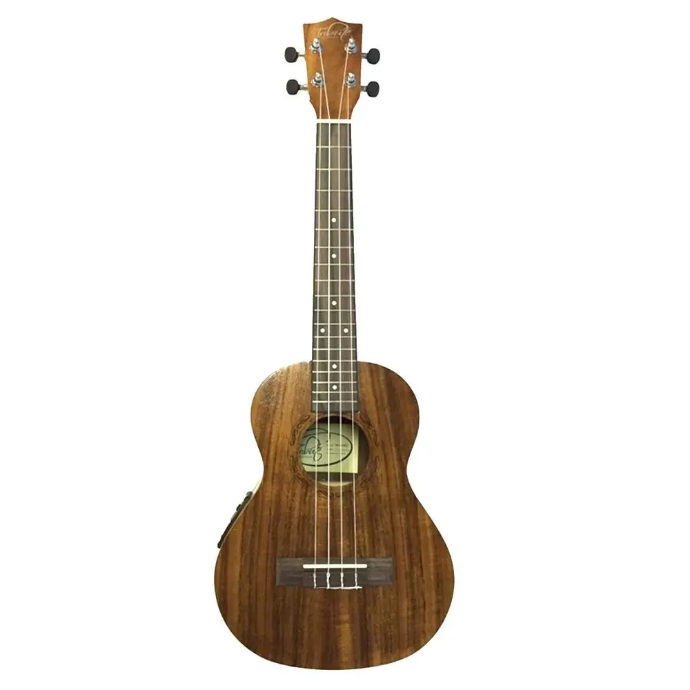 Tribute 25 Inch Tenor Electric Pickup Acoustic Koa Wood Ukulele w/ Tuner - Hobbies