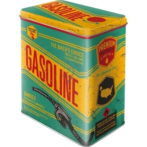 Nostalgic Art 20cm/3L Tin Box Metal Storage Gasoline Canister Organiser Large - Home & Garden