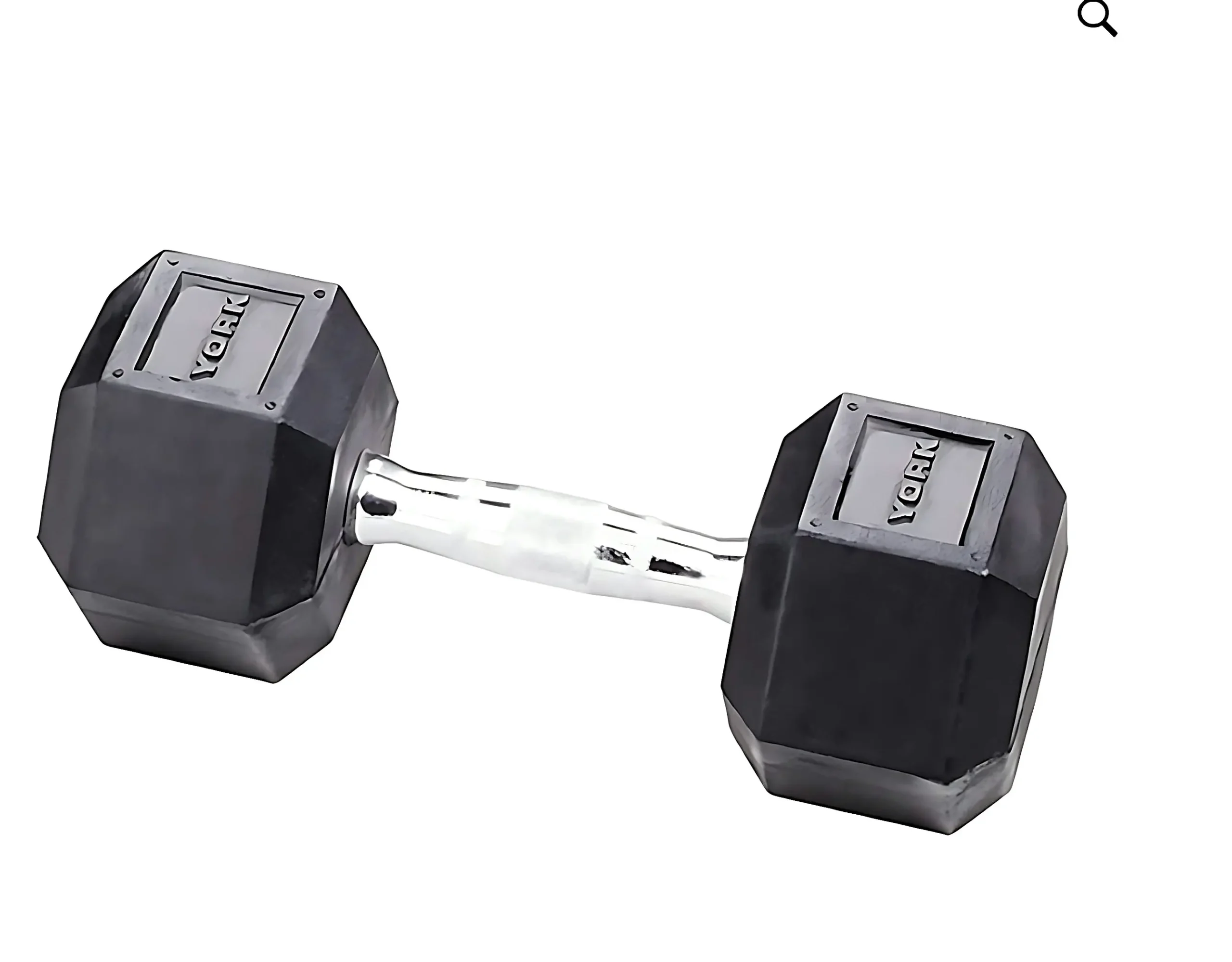 York 15kg Rubber Hex Dumbbell - Sports & Outdoor